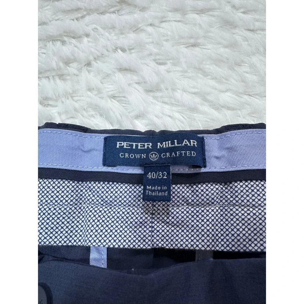 Peter Millar Crown Crafted Mens Navy Blue Golf‎ Performance Dress Pants 40x32